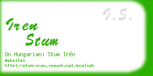 iren stum business card