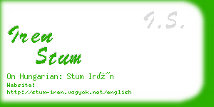 iren stum business card